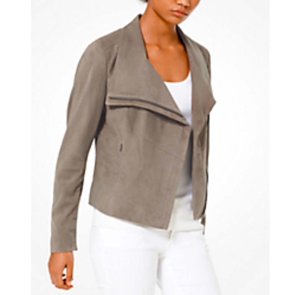 Suede Asymmetrical Zip Jacket - New with Tags ($500) never worn.